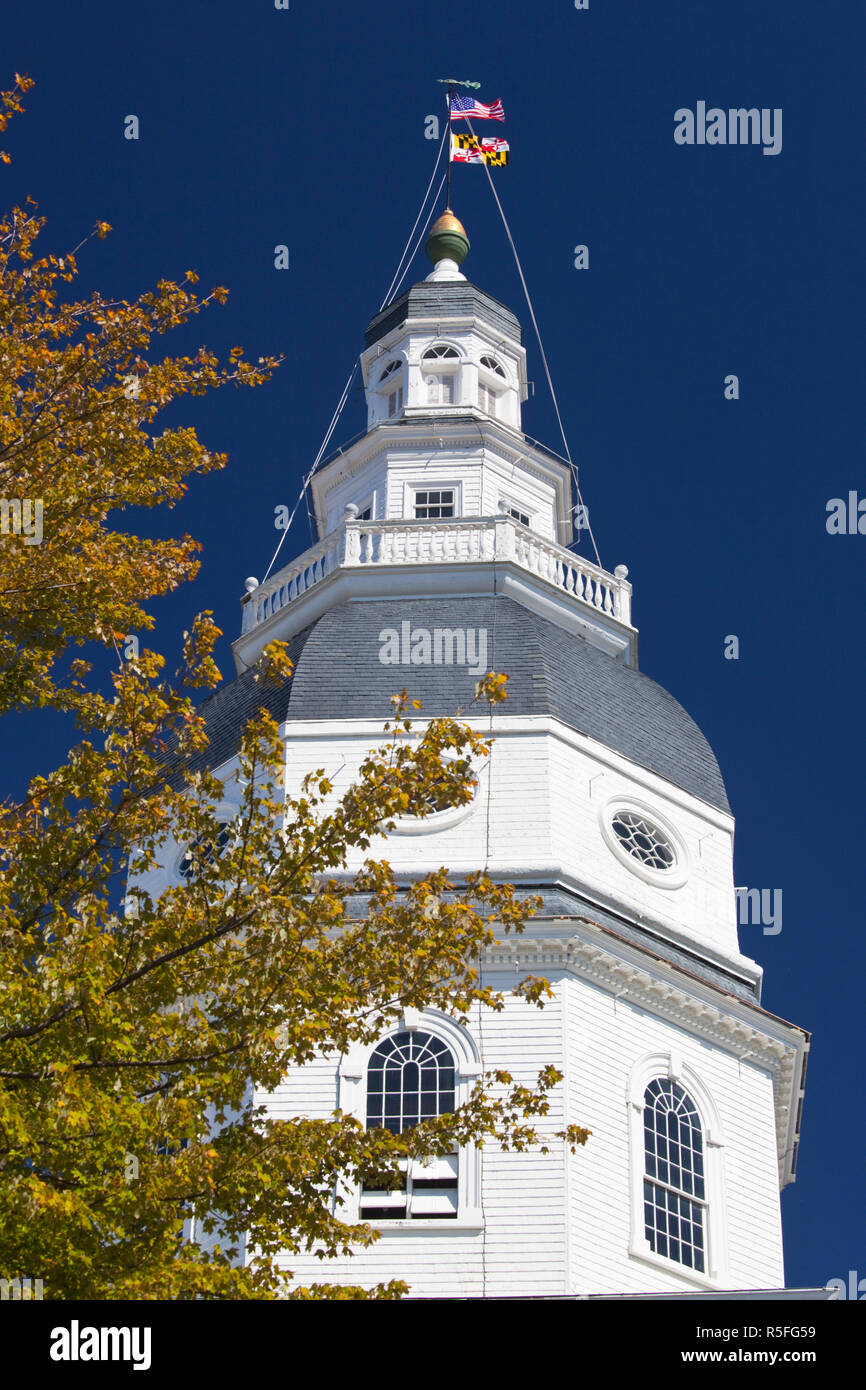 Stati Uniti d'America, Maryland, Annapolis, Maryland State House building Foto Stock