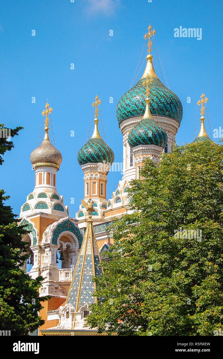 Eglise Russe - Nizza Foto Stock