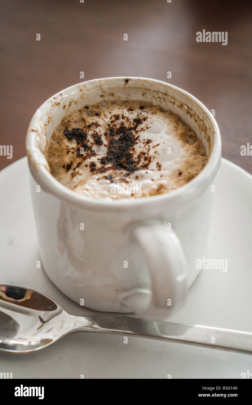 Kaffee Nahaufnahme mit Schaum. Caffè close up Foto Stock