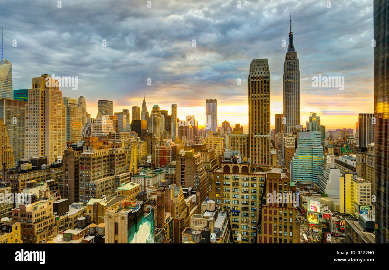 Stati Uniti d'America, New York, Manhattan Midtown, compresi Empire State Building Foto Stock