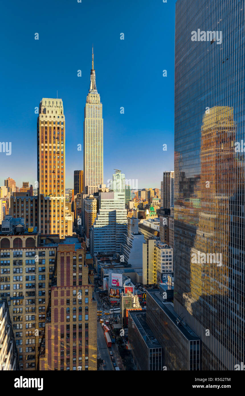 Stati Uniti d'America, New York, Manhattan Midtown, compresi Empire State Building Foto Stock