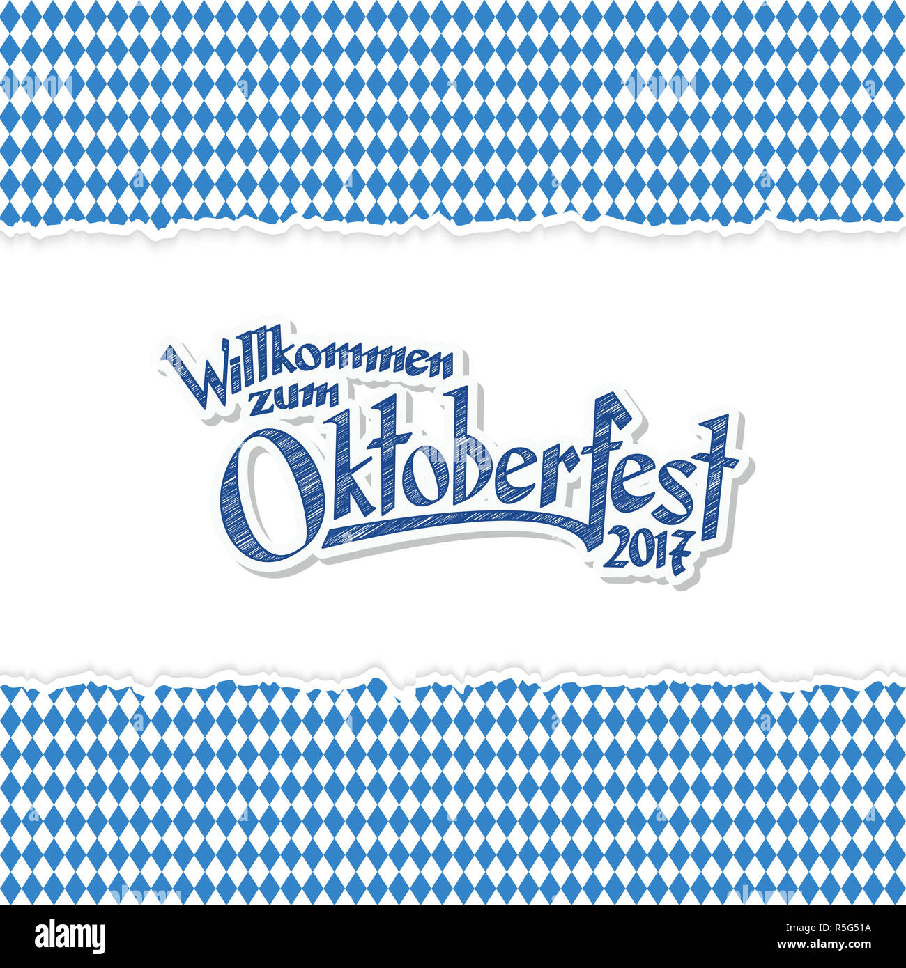 Oktoberfest 2017 sfondo con carta strappata Foto Stock