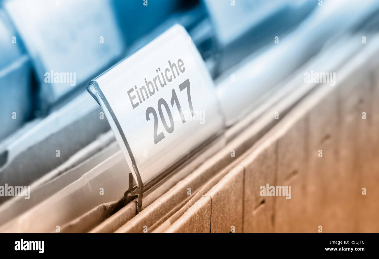 Statistiche di effrazione Foto Stock
