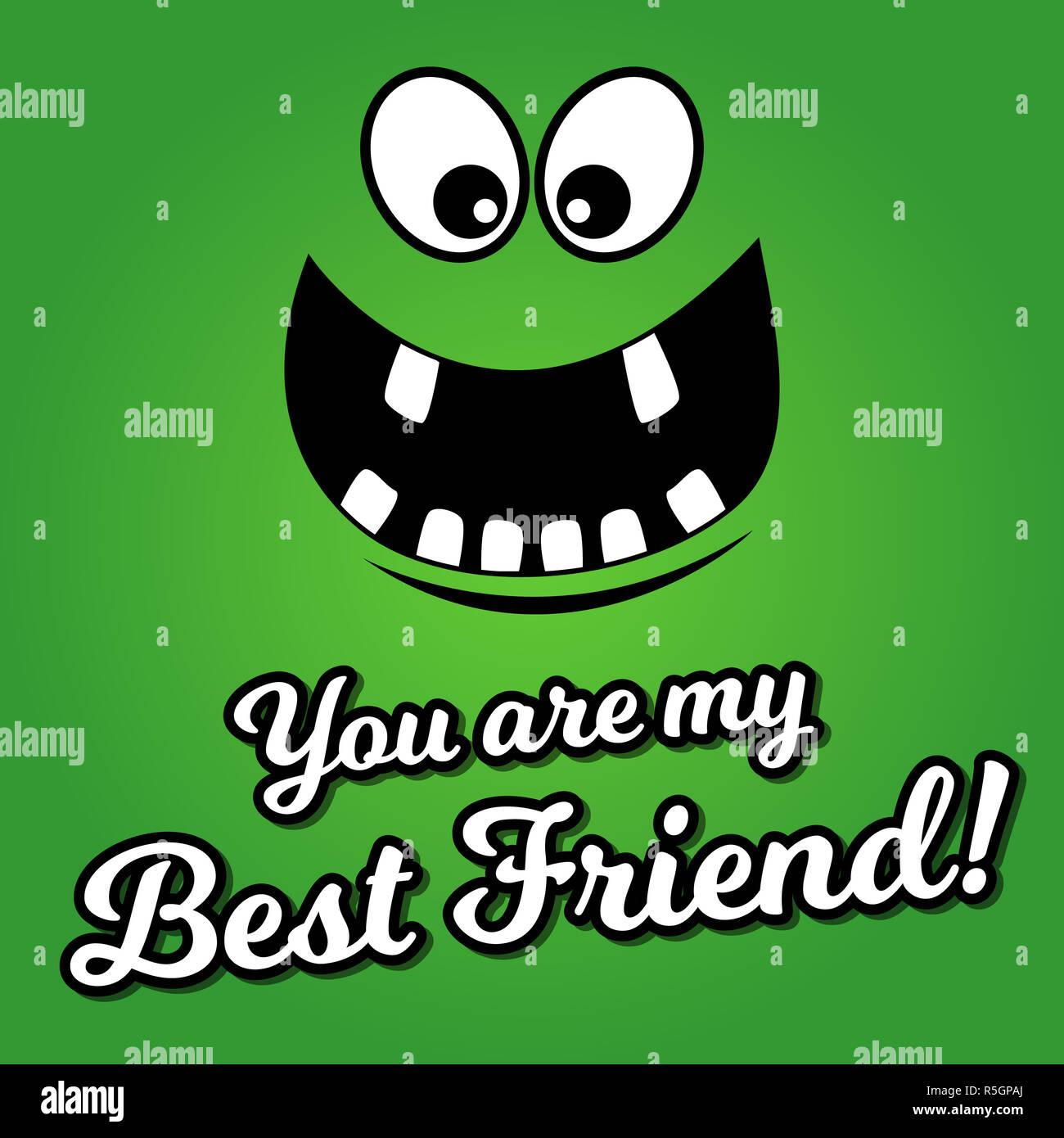 Felice amicizia giorno disegnati a mano vector design lettering Foto Stock