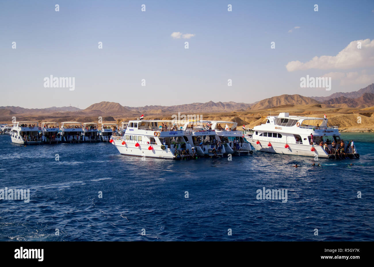 Sharm imbarcazioni turistiche Foto Stock