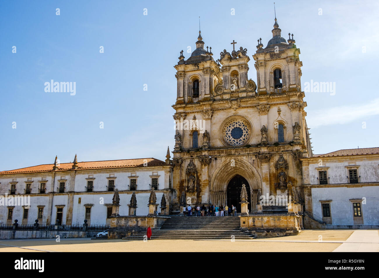 Alcobaca, Portogallo - 22 Settembre 2018 : Il Monastero di Santa Maria de Alcobaca, noto anche come il Royal Abbazia di Santa Maria de Alcobaca Leiria Di Foto Stock