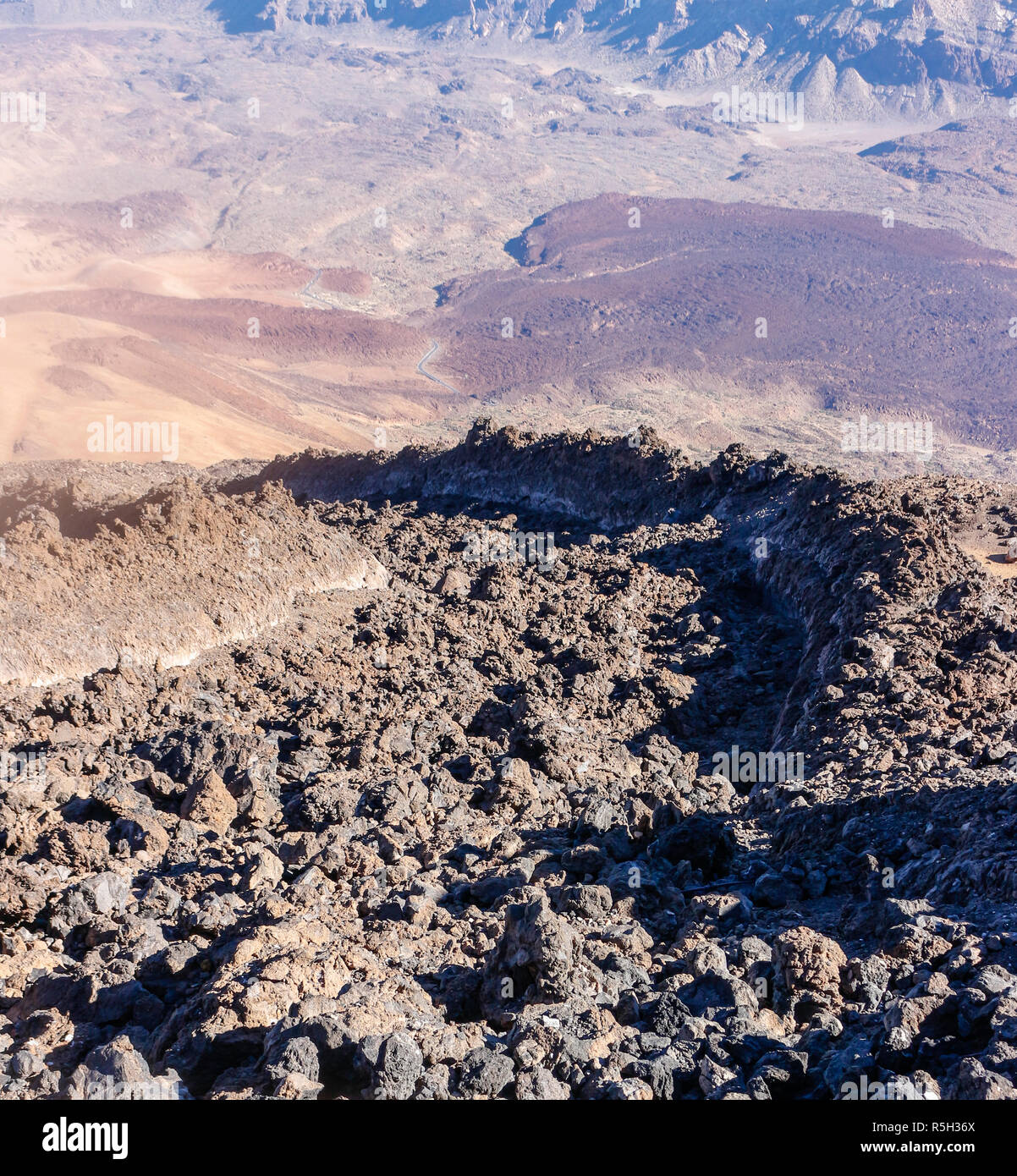 Il fiume di lava Foto Stock
