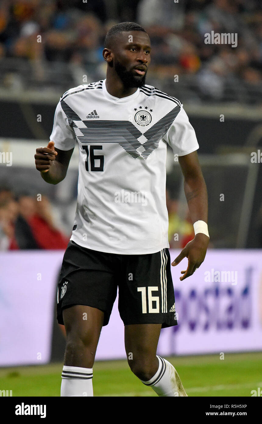 Leipzig, Germania - 15 novembre 2018. In Germania la squadra nazionale defender Antonio Rudiger durante l'amichevole internazionale vs Germania Russia a Lipsia. Foto Stock