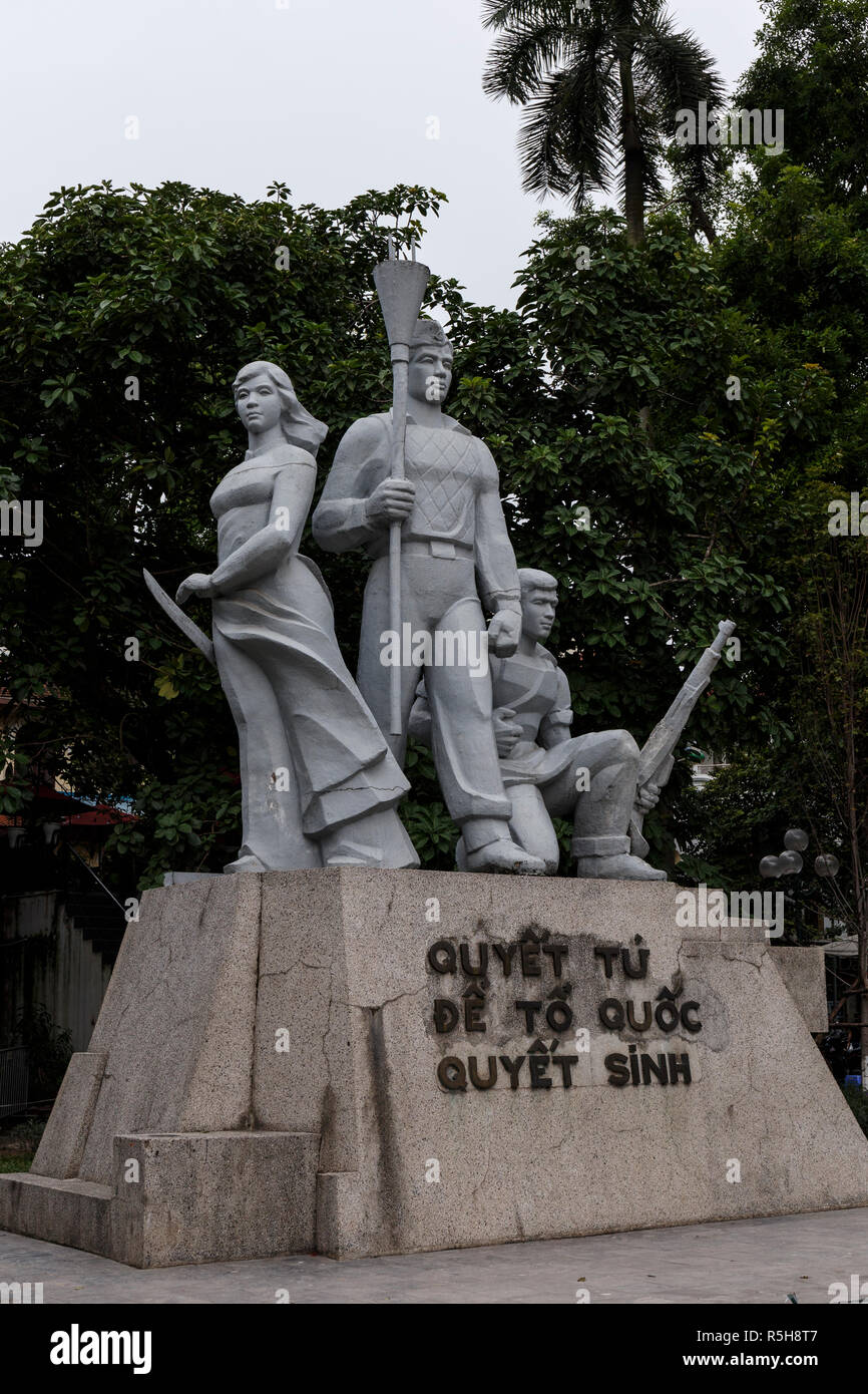 Monumento militare, Hanoi, Vietnam, sud-est asiatico Foto Stock