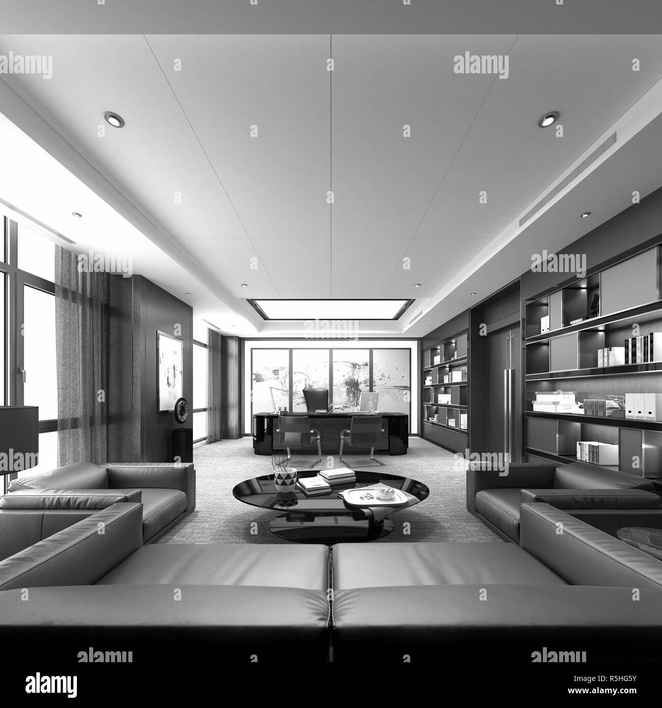 Moderno Ufficio di lavoro interno Foto Stock