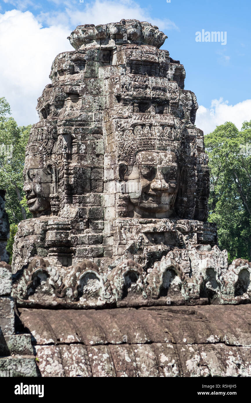 In Bayon Angkor,Cambogia Foto Stock