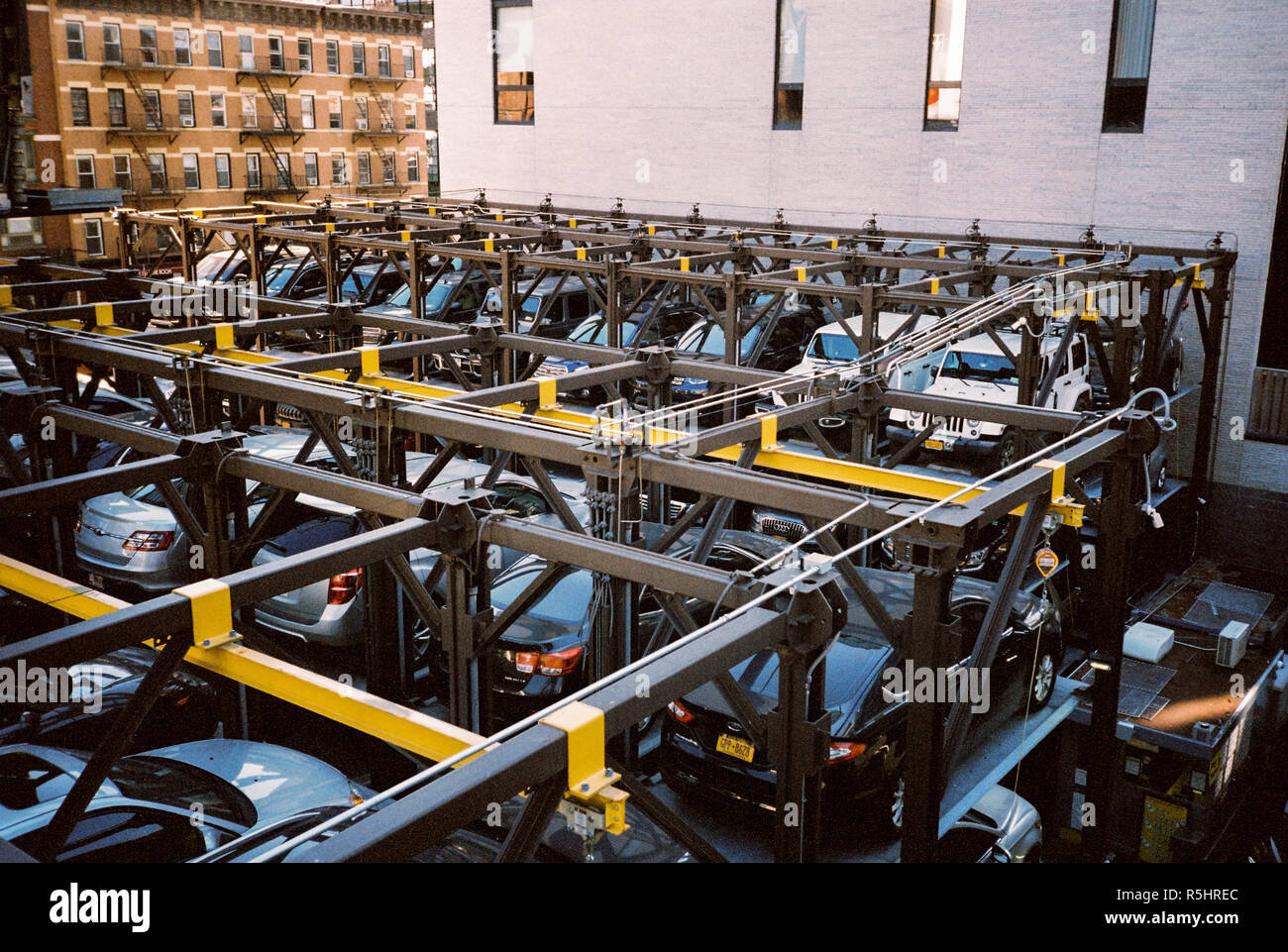 Parcheggio automatizzato Chelsea, New York City, Stati Uniti d'America. Foto Stock