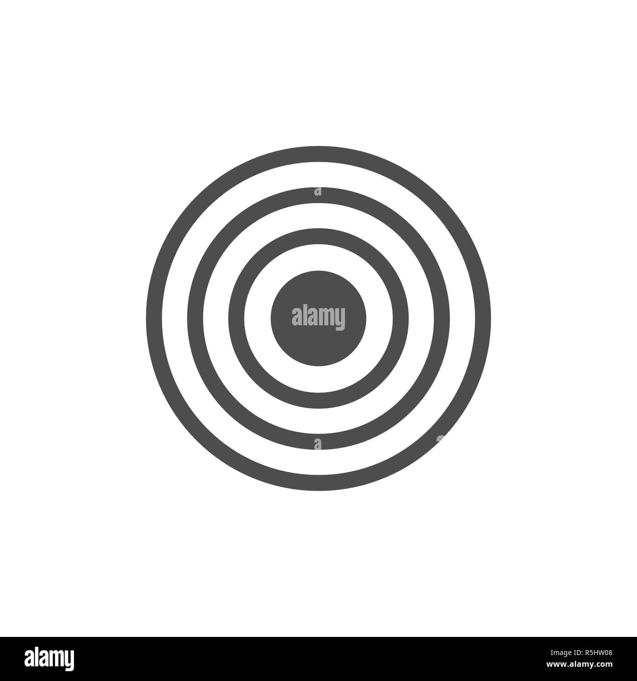 Bow, centro focus icona target illustrazione vettoriale flat Illustrazione Vettoriale