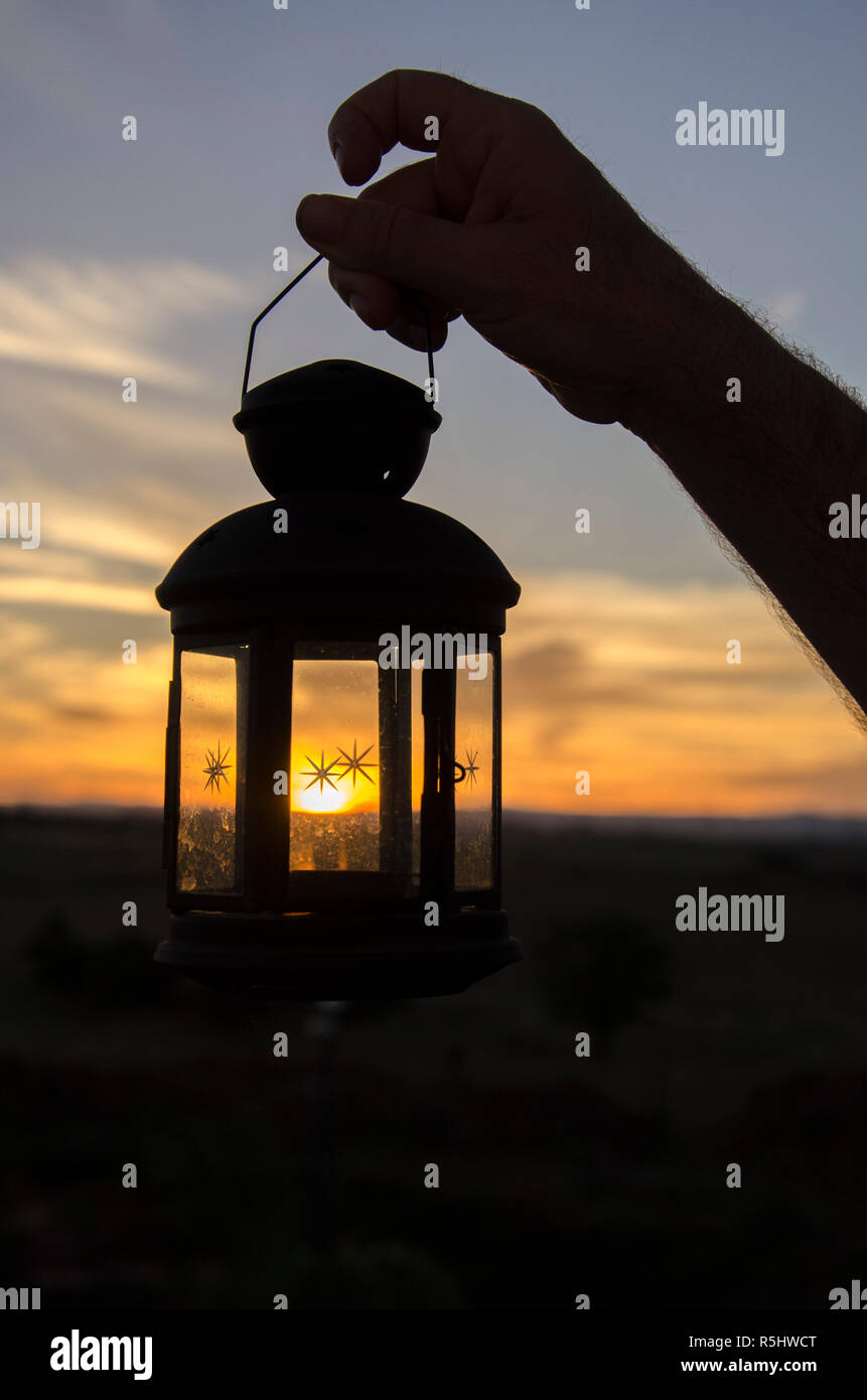 Un tramonto folle in Sud Africa, vista del Sud Africa Foto Stock