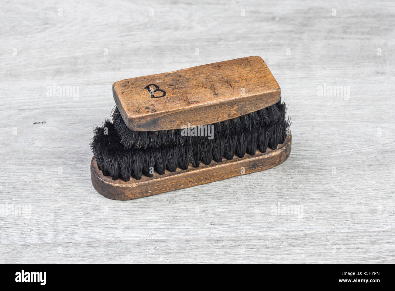 Shoe Polish spazzole Foto Stock