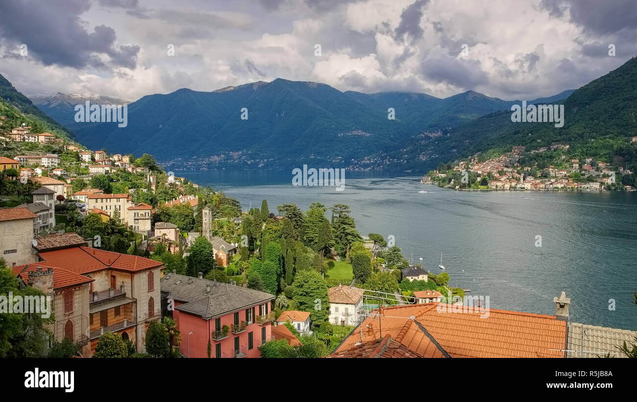 Torno sul lago di Como in Italia - torno lago di como,Lombardia in Italia Foto Stock