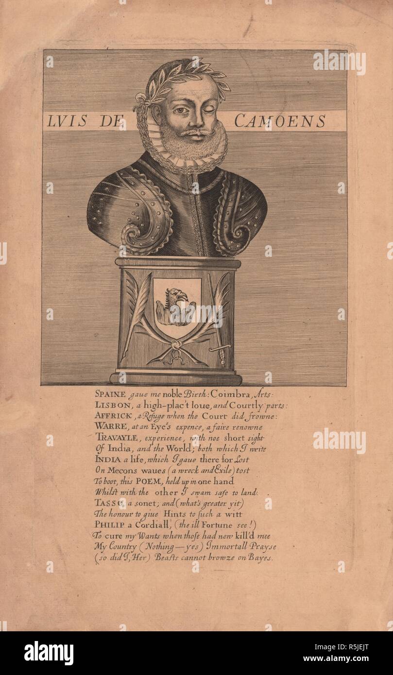 Ritratto del poeta Luís Vaz de Camões (c. 1524-1580). Museo: Collezione privata. Autore: anonimo. Foto Stock