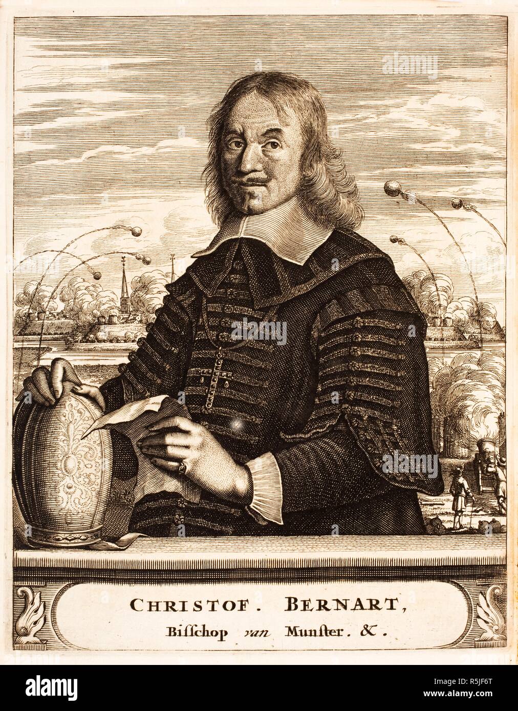 Ritratto di Christoph Bernhard Freiherr von Galen (1606-1678) (Da: Schauplatz des Krieges). Museo: Bibliotheek van het Vredespaleis, l'Aia. Autore: anonimo. Foto Stock