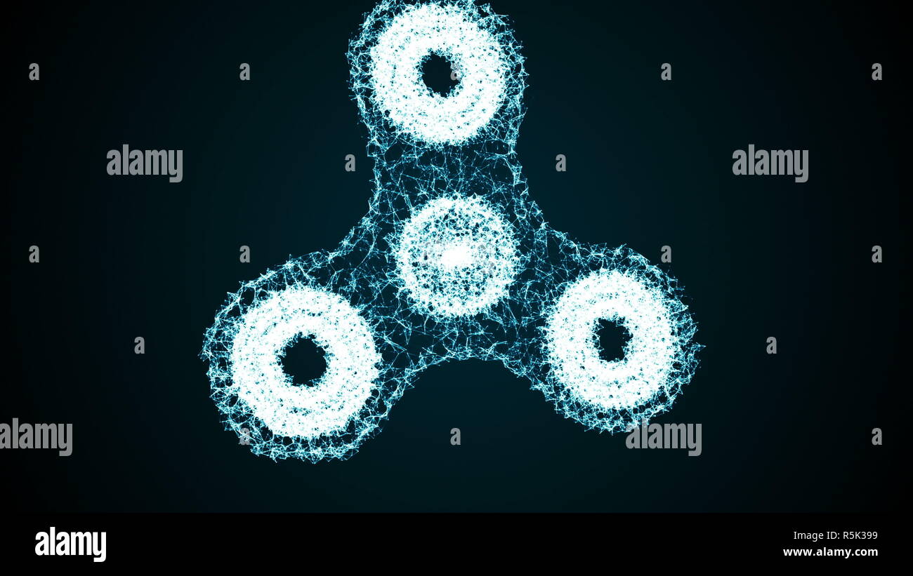 Plexus Spinner agitano:. Sfondo tecnologico Foto Stock