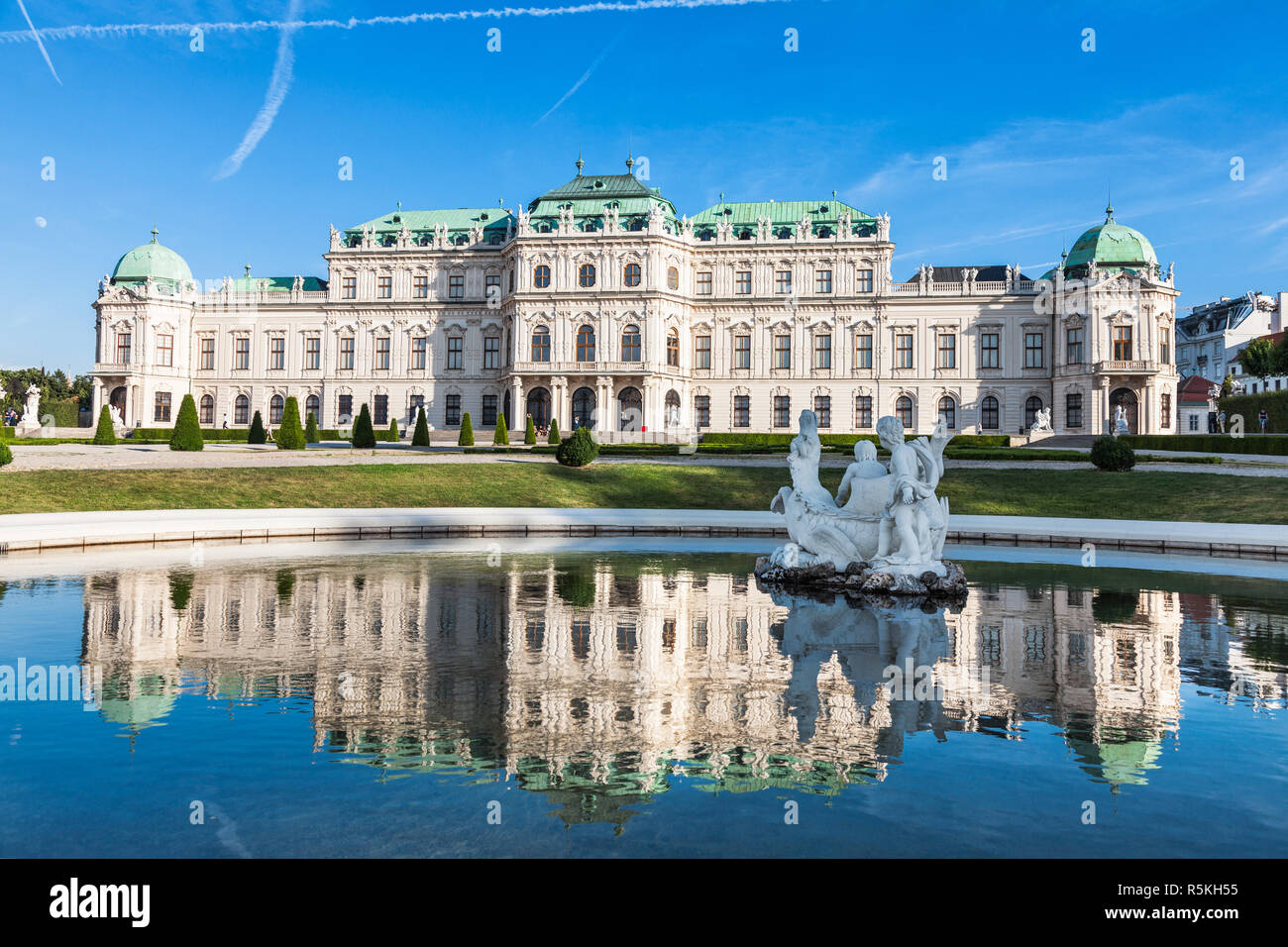 Il palazzo del Belvedere di Vienna in Austria Foto Stock