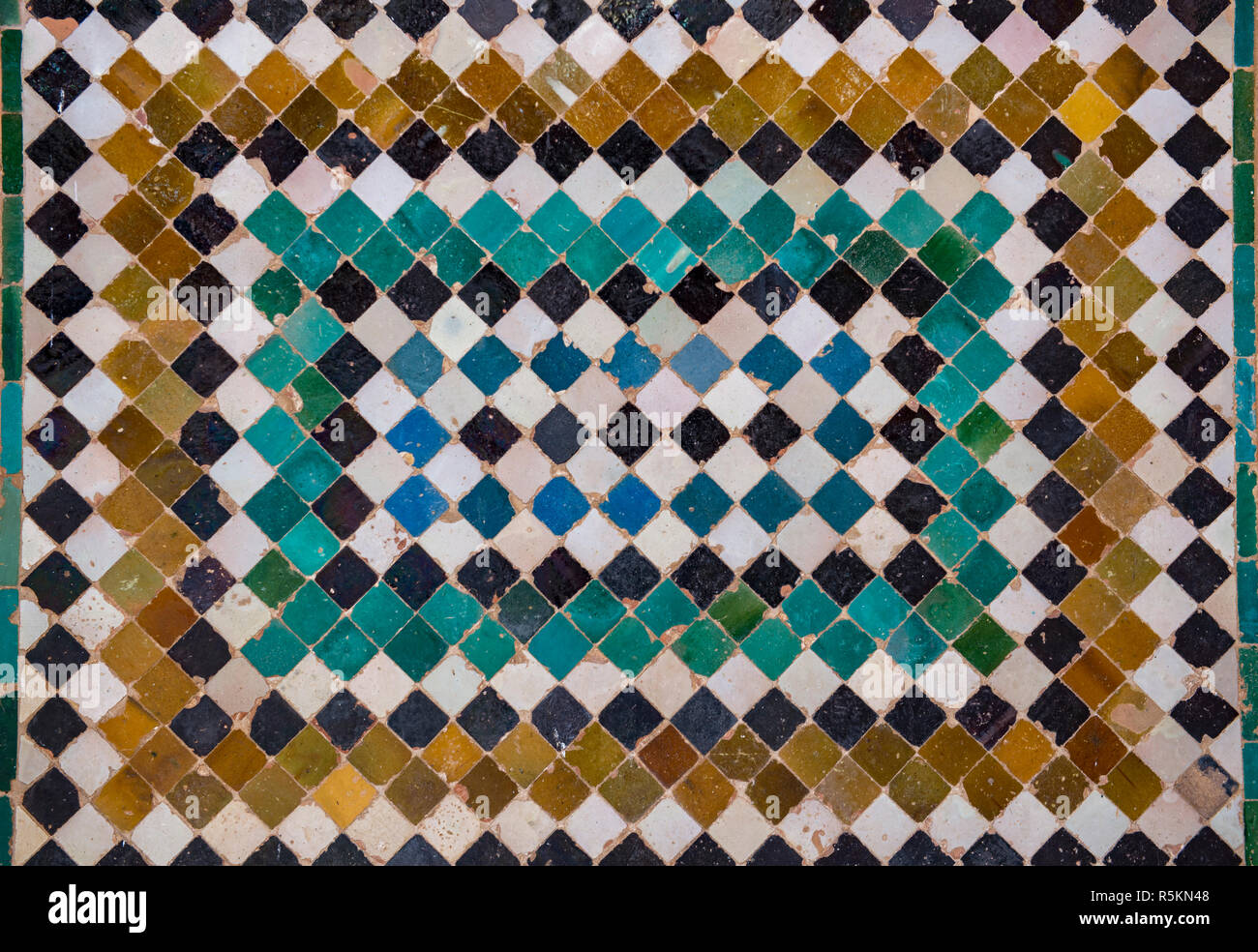 Ornati in spagnolo piastrella ceramica design dal sud della Spagna Foto Stock