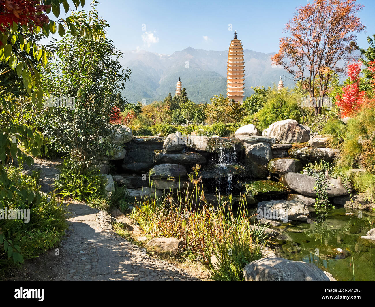 Tre Pagode a dali,Cina Foto Stock