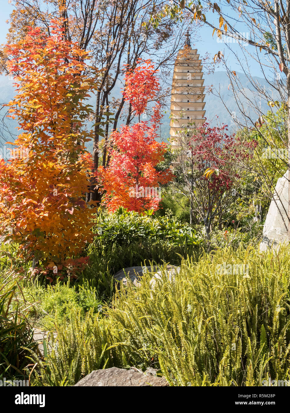 Tre Pagode a dali,Cina Foto Stock
