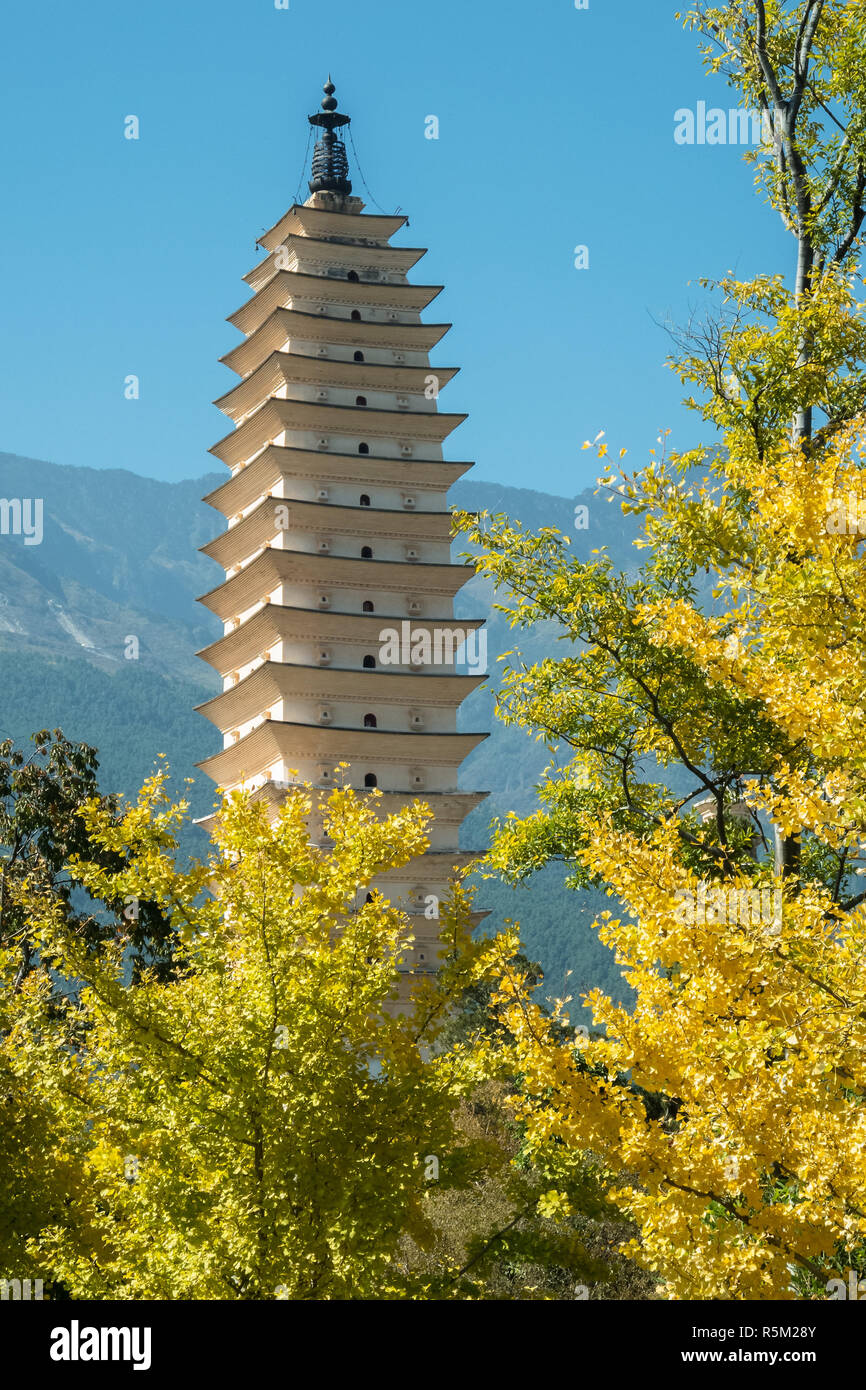 Tre Pagode a dali,Cina Foto Stock