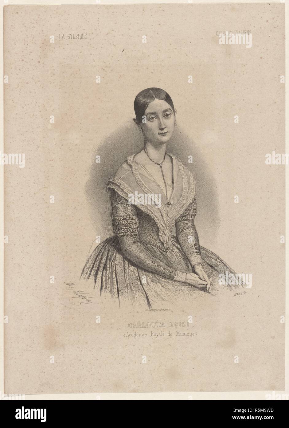 Ballerina Carlotta Grisi (1819-1899). Museo: Collezione privata. Autore: Alophe, Marie-Alexandre Menut. Foto Stock