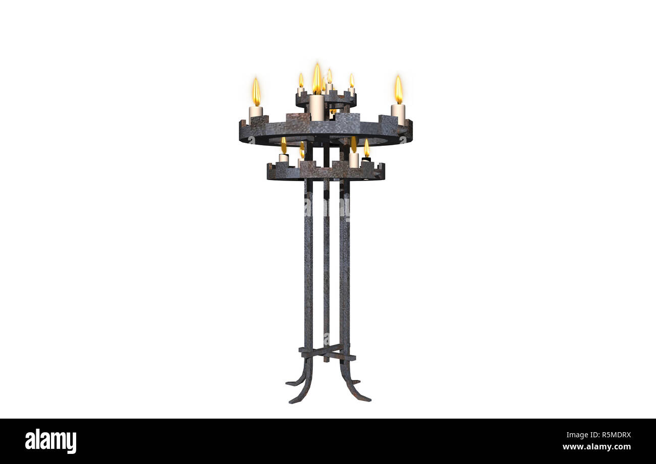 Candelabro sacrale rilasciato Foto Stock