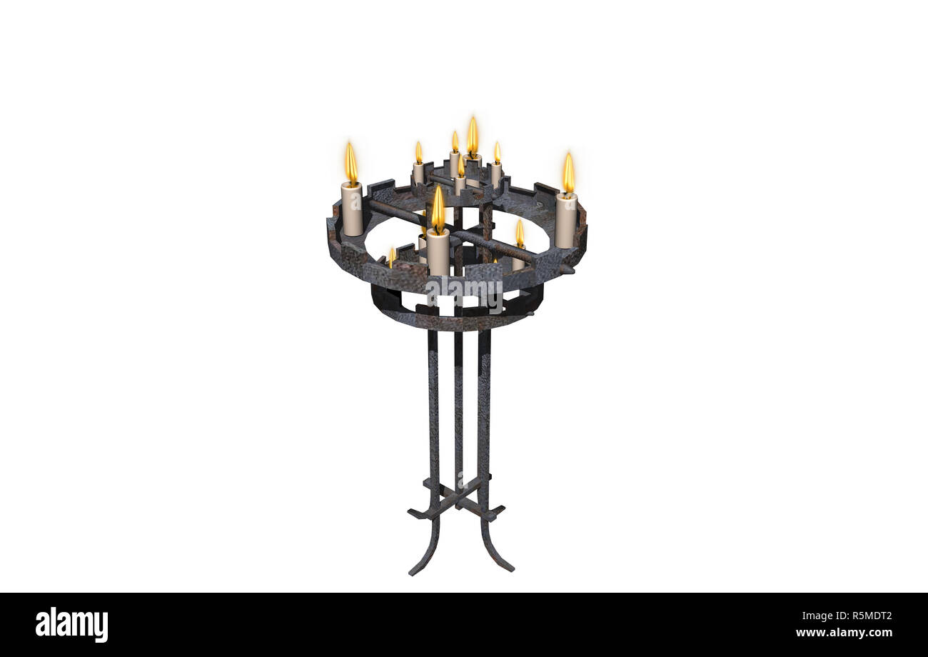 Candelabro sacrale rilasciato Foto Stock
