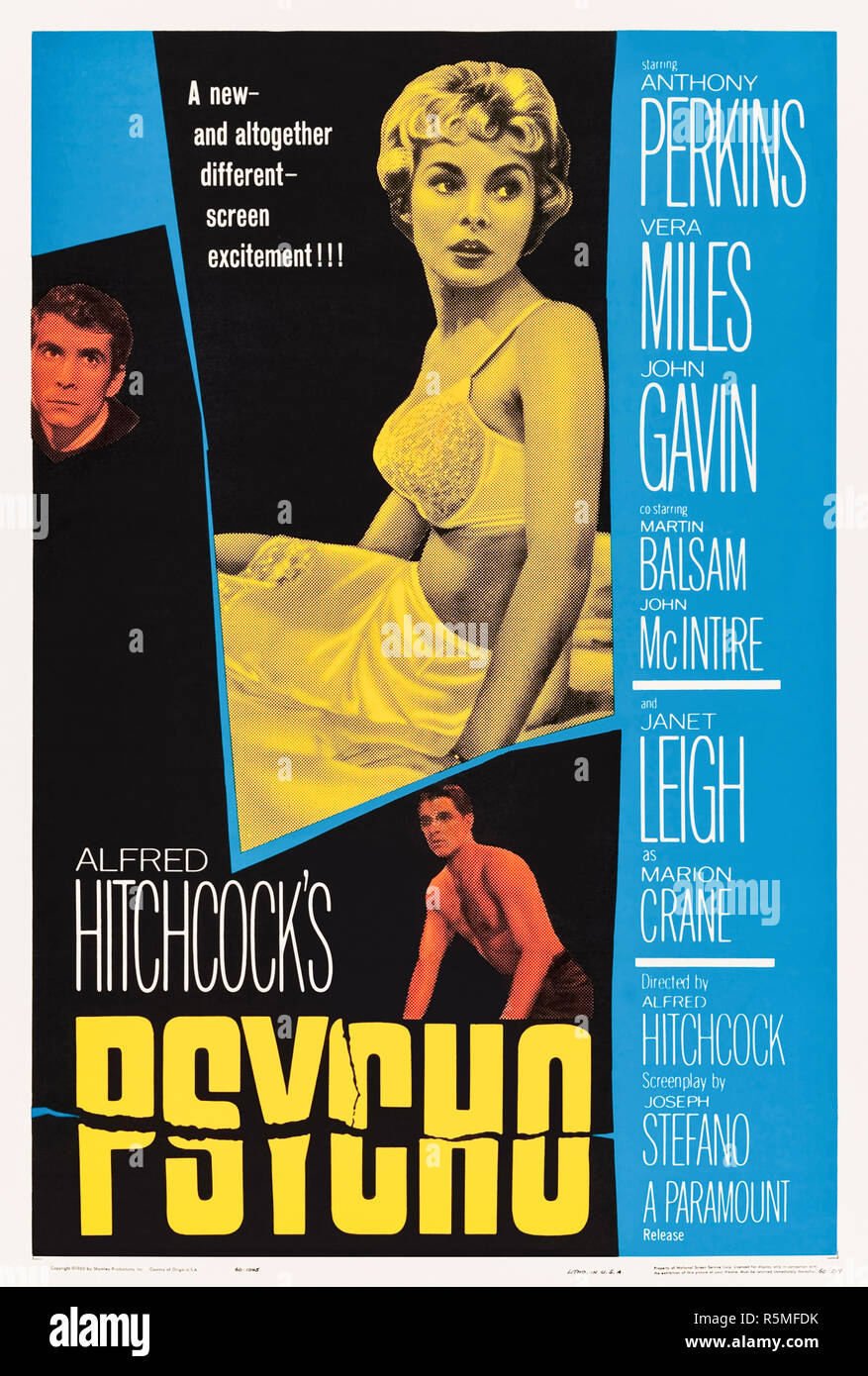 Psycho (1960) diretto da Alfred Hitchcock e interpretato da Anthony Perkins, Janet Leigh, Vera miglia e Martin Balsam. Hitchcock capolavoro circa una visita a Bates Motel e Norman Bates rapporto particolare con sua madre. Foto Stock