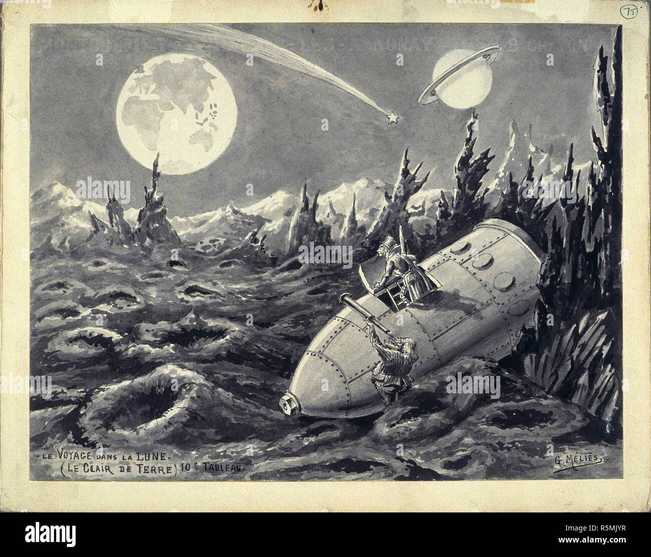 Le Voyage dans la Lune (un viaggio verso la luna). Museo: Collezione privata. Autore: MELIES, GEORGES. Foto Stock
