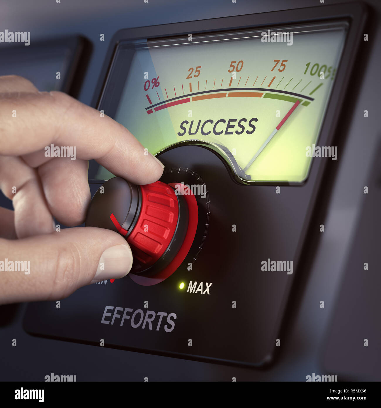 Lavorando duro per avere successo Foto Stock