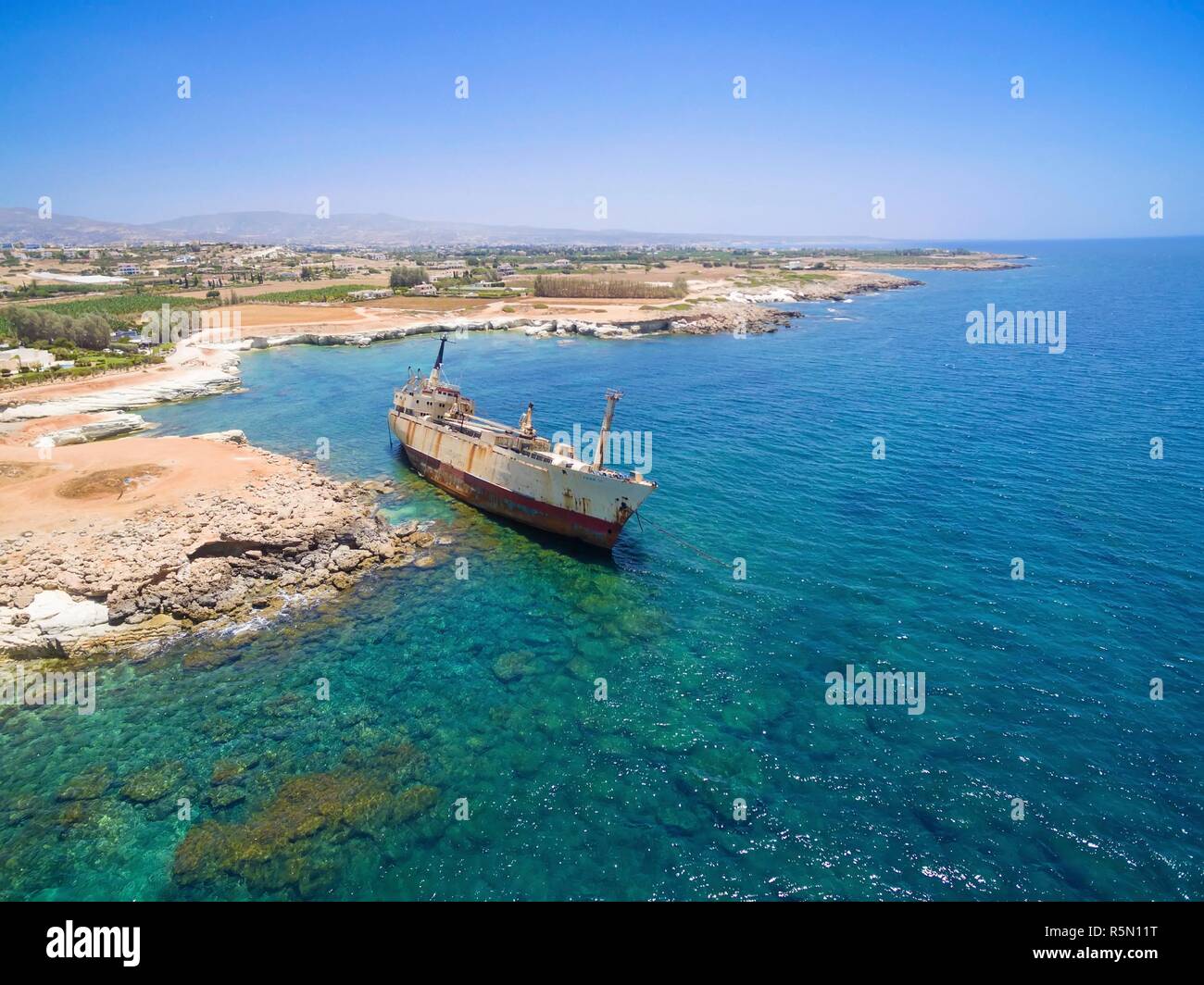 Naufragio EDRO III, Pegeia, Paphos Foto Stock