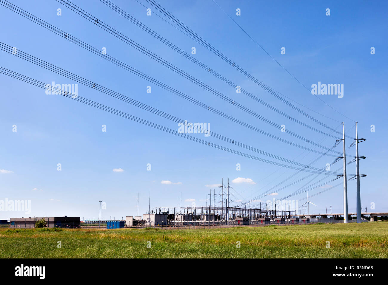 Sottostazione di una stazione di alimentazione Foto Stock