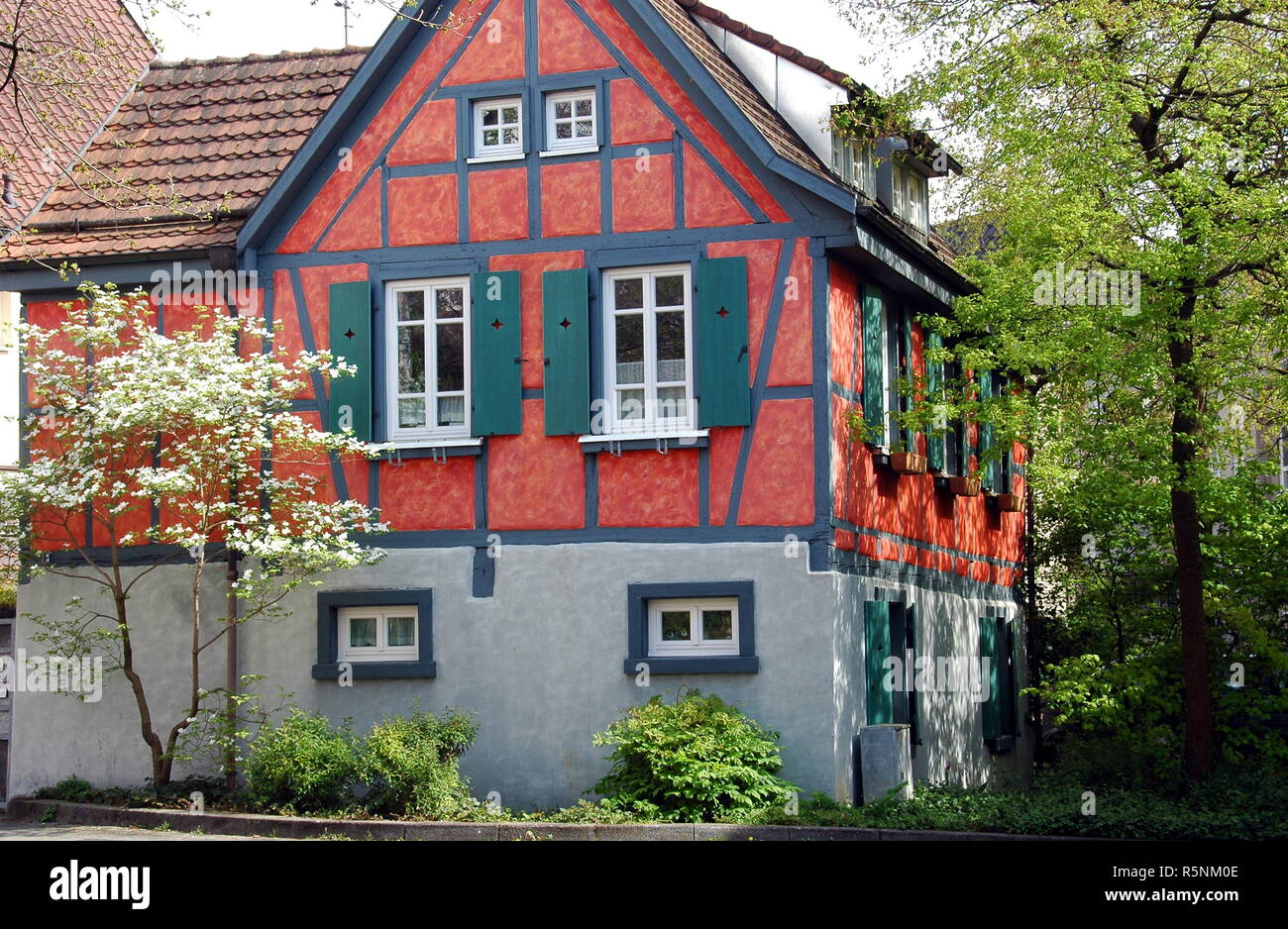 Casa in legno e muratura a bretten Foto Stock