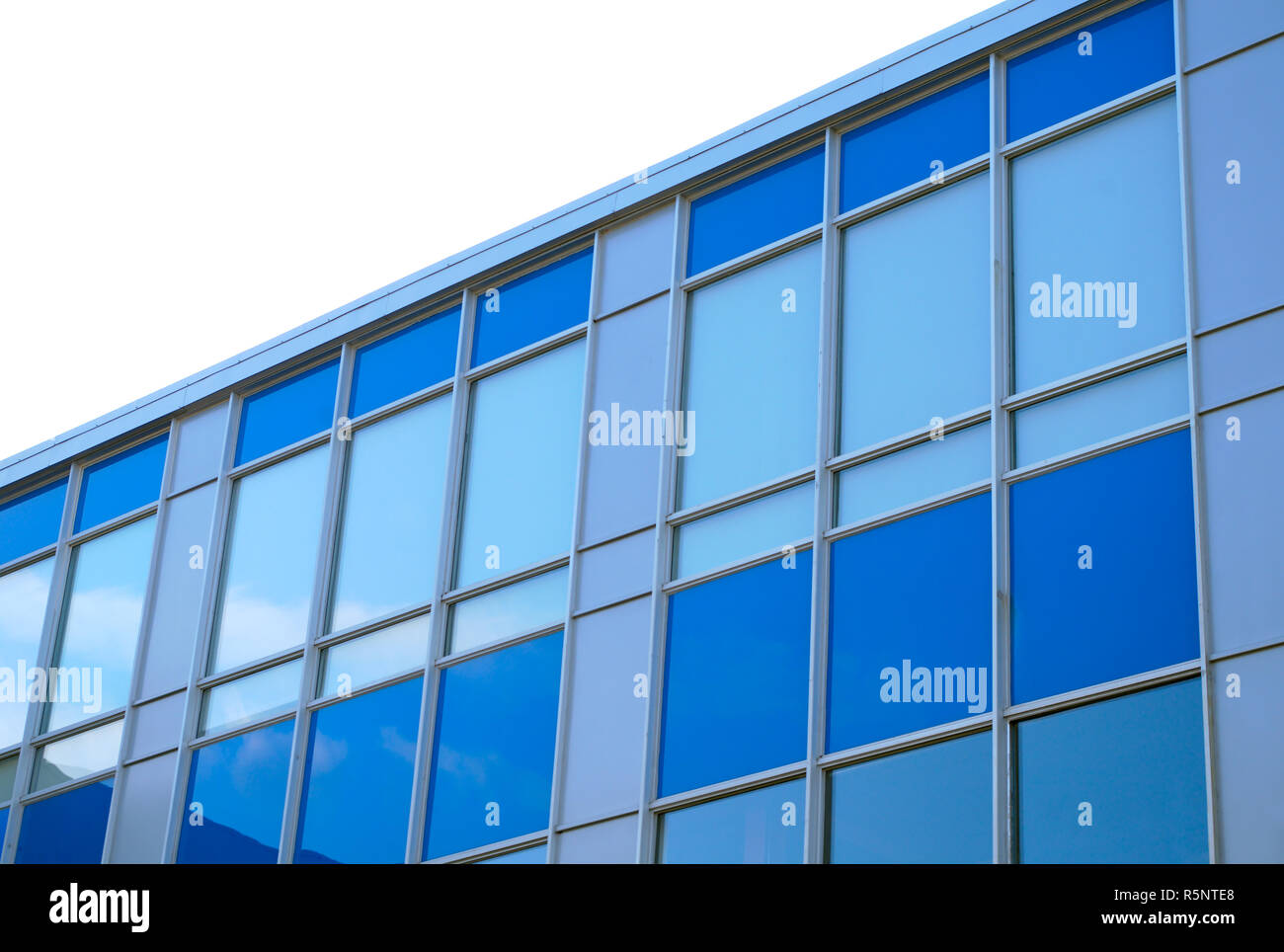 Edificio blu grattacielo business office Foto Stock