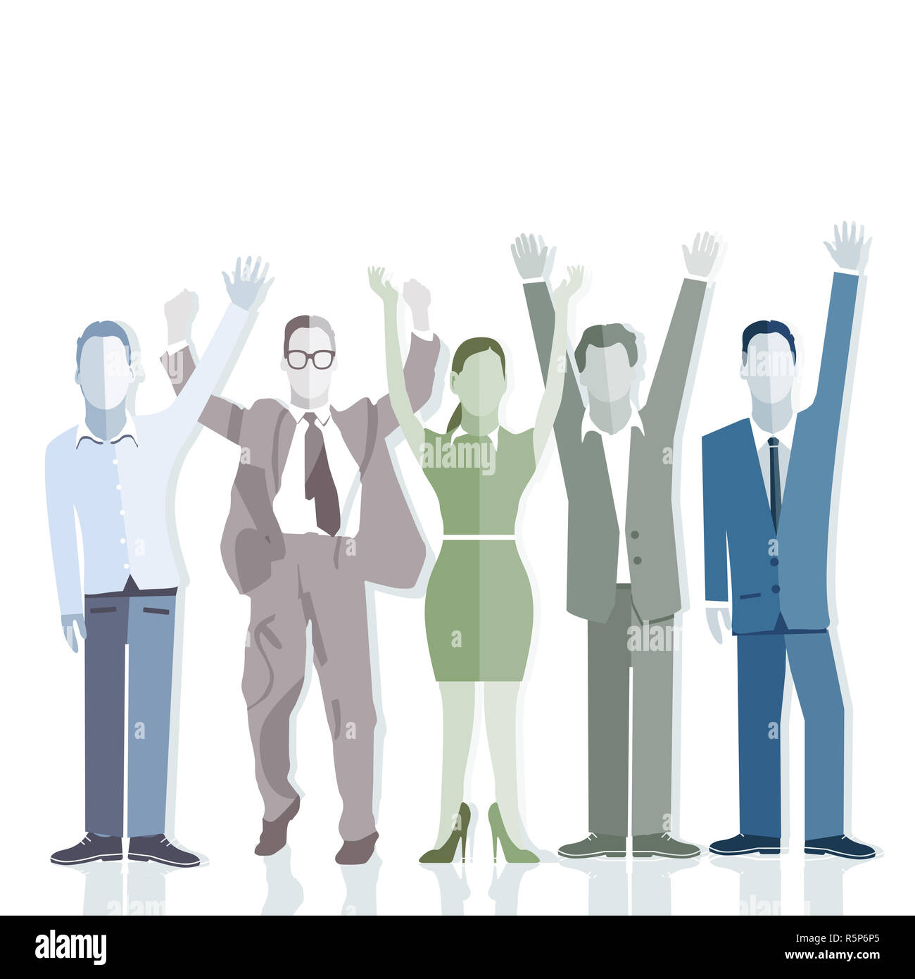 Il piacere e la gioia nel gruppo Foto Stock