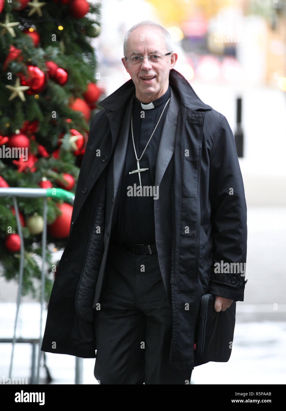 Londra, Regno Unito, 2 dicembre 2018. Justin Welby arcivescovo di Canterbury visto negli studi della BBC per l'Andrew Marr Show Foto Stock