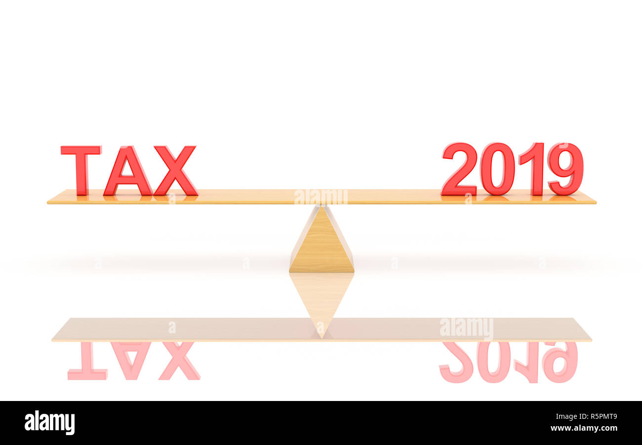 Anno 2019 Creative Design Concept - Immagine 3D rappresentata Foto Stock
