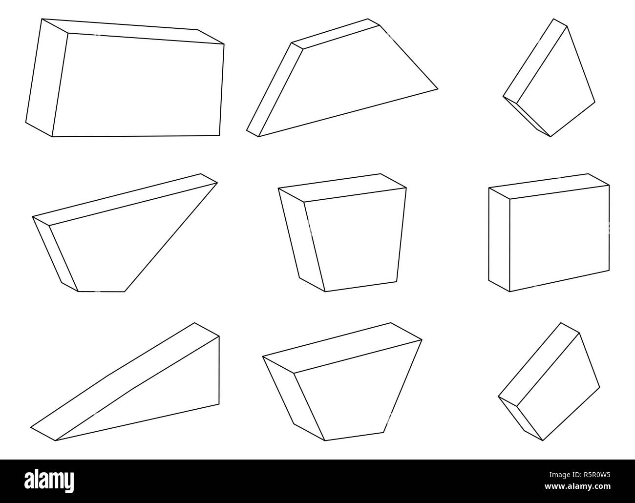 Pietra semplice impostare vettore icona simbolo di design Foto Stock