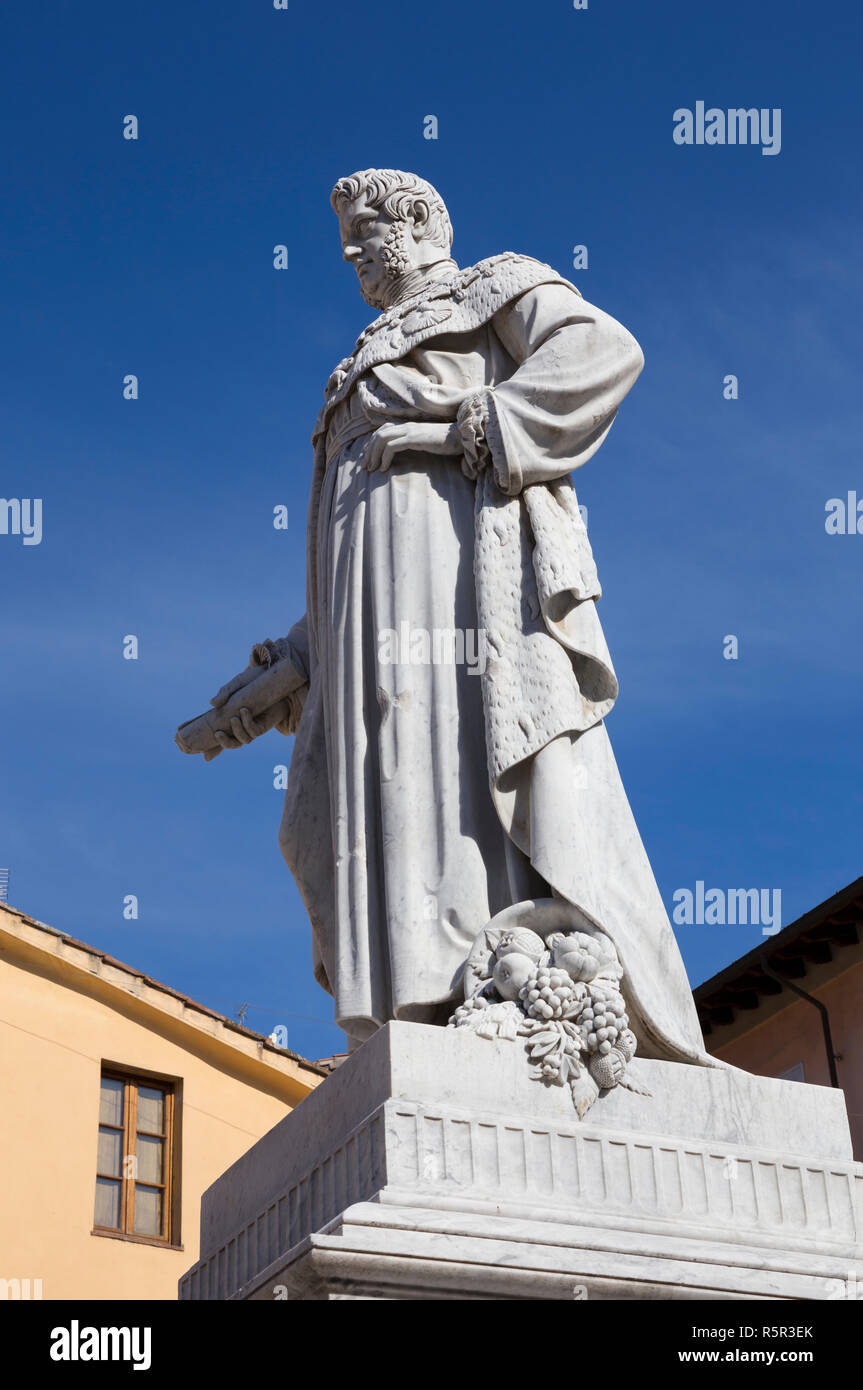 Statua di Leopoldo II a Pietrasanta, Toscana, Italia Foto Stock