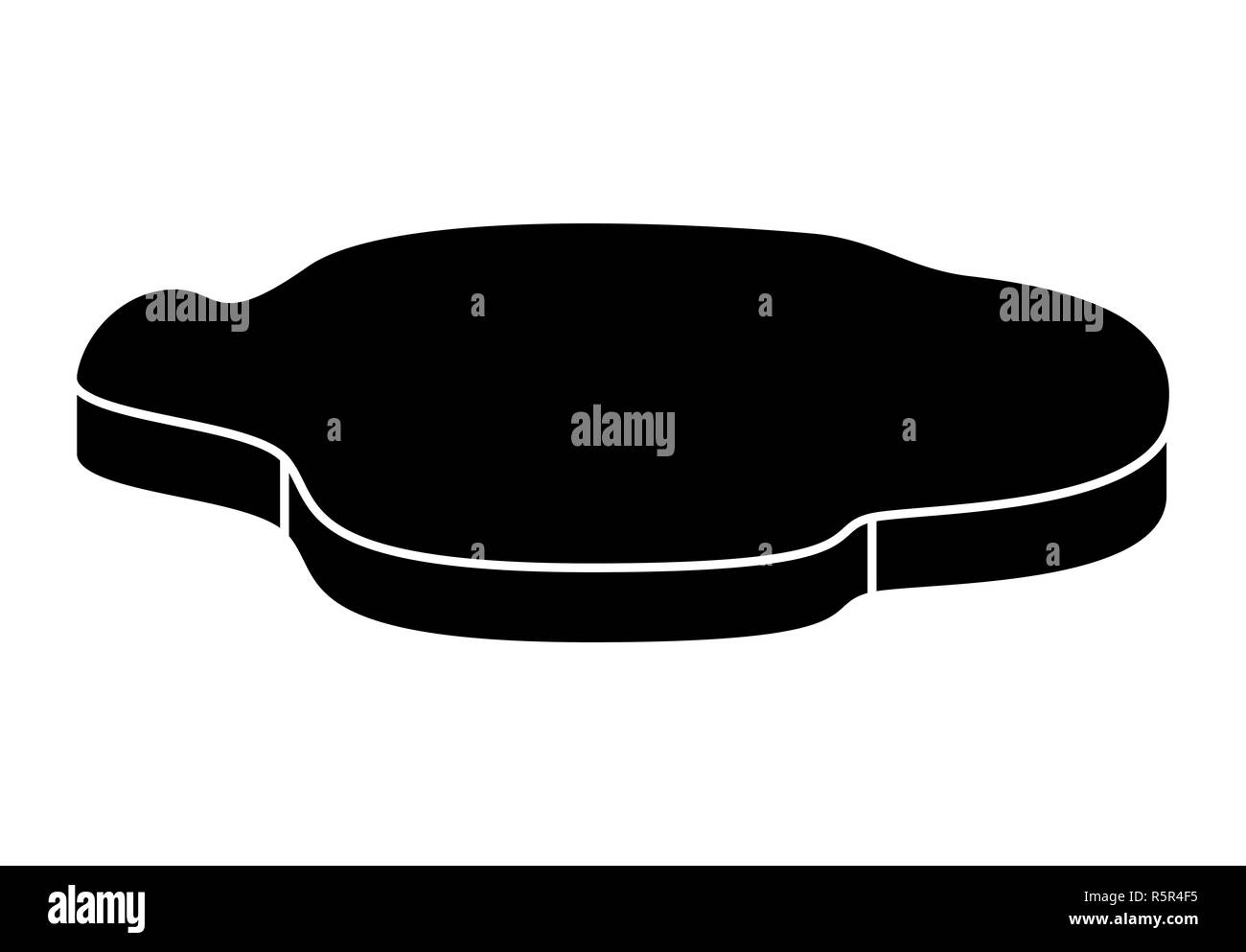 Glaçon icona silhouette, simbolo, design. Inverno illustrazione vettoriale isolati su sfondo bianco. Foto Stock