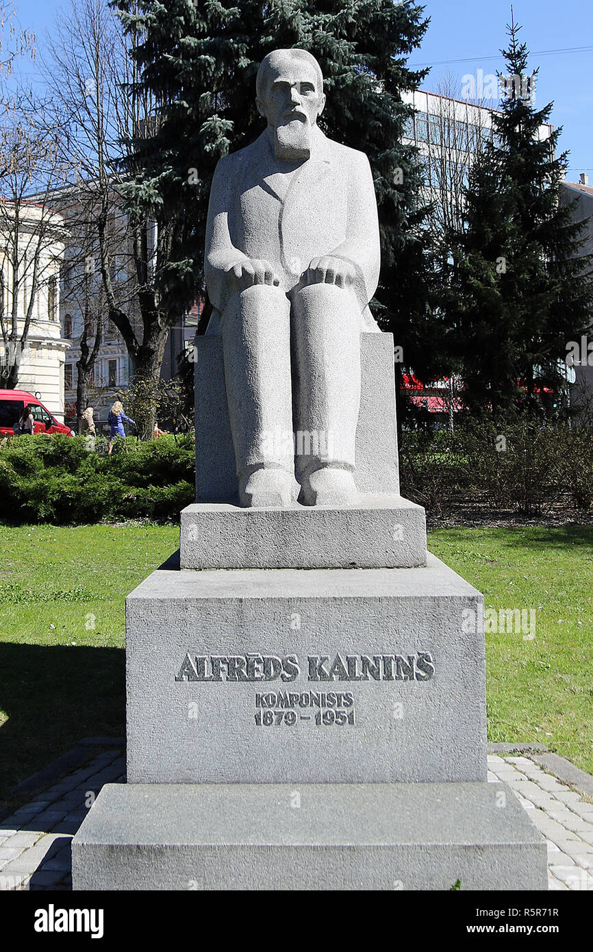 Alfrēds Bruno Jānis Kalniņš (Alfreds Kalnins) era un lettone compositore, organista pedagogo, critico musicale e conduttore; il fondatore della nazionale lettone opera Foto Stock