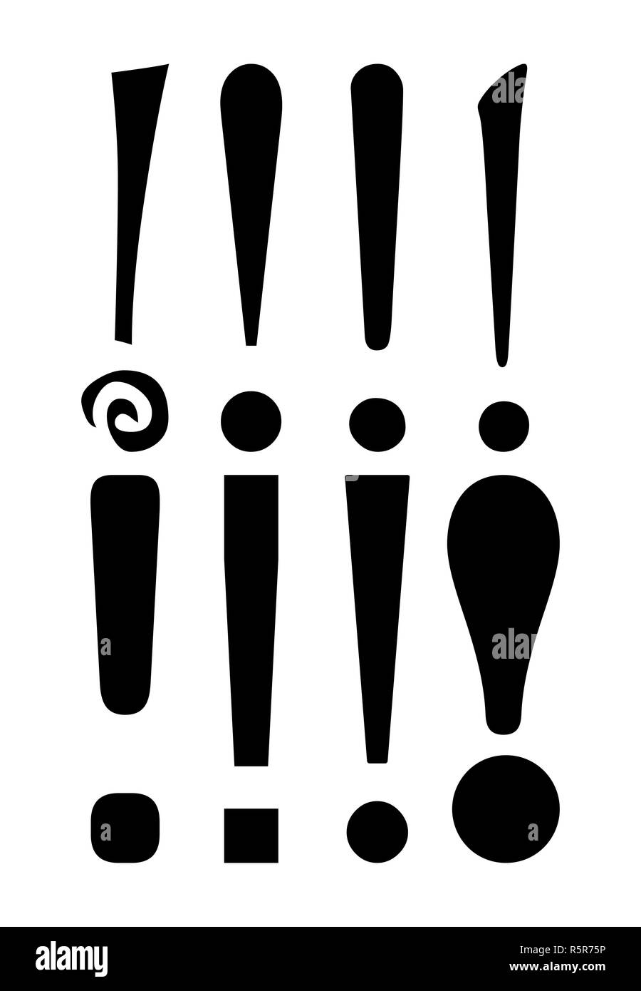 Il punto esclamativo silhouette vettore icona simbolo di design Foto stock Alamy Il punto esclamativo silhouette vettore icona simbolo di design Foto stock Alamy