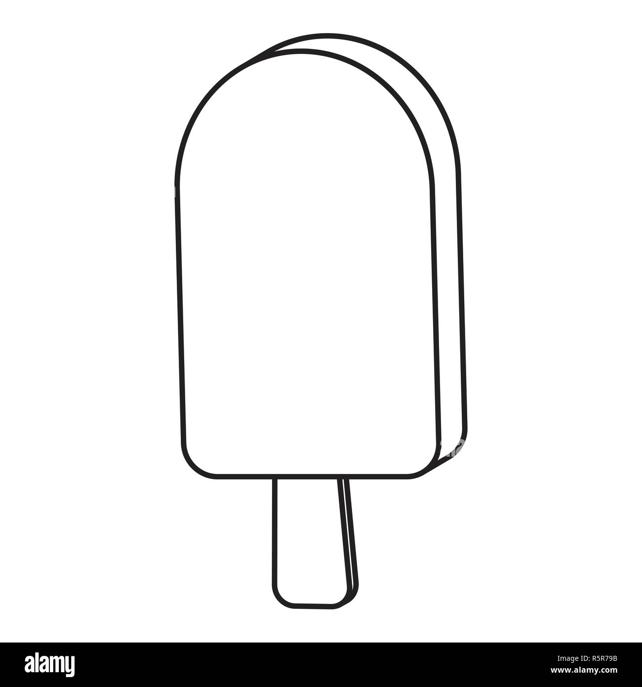 Gelati su stick silhouette vettore icona simbolo di design. Foto Stock