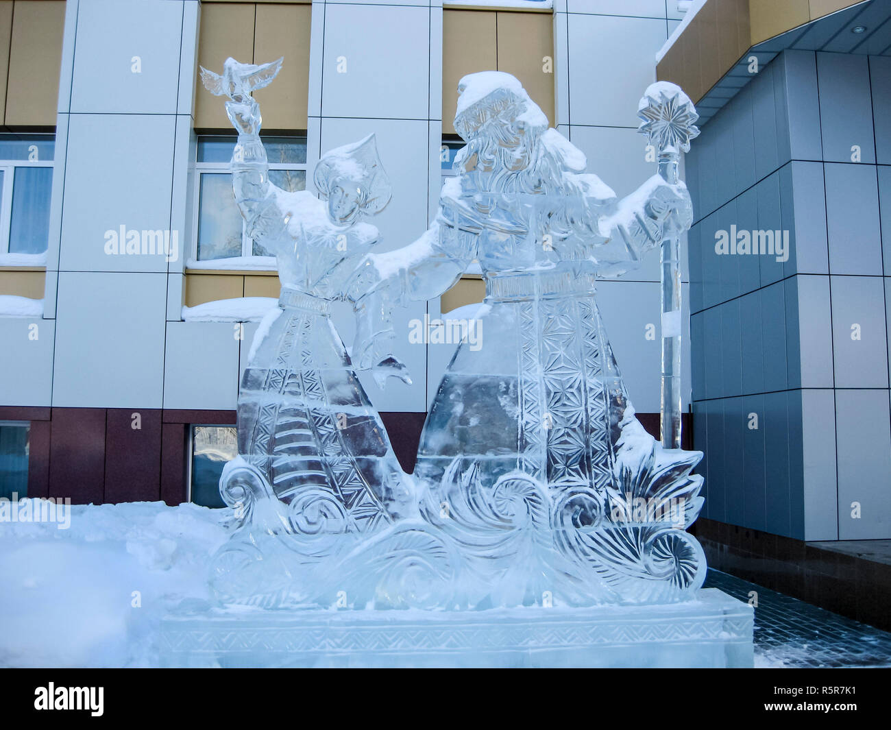Inverno il ghiaccio nelle figure Foto Stock