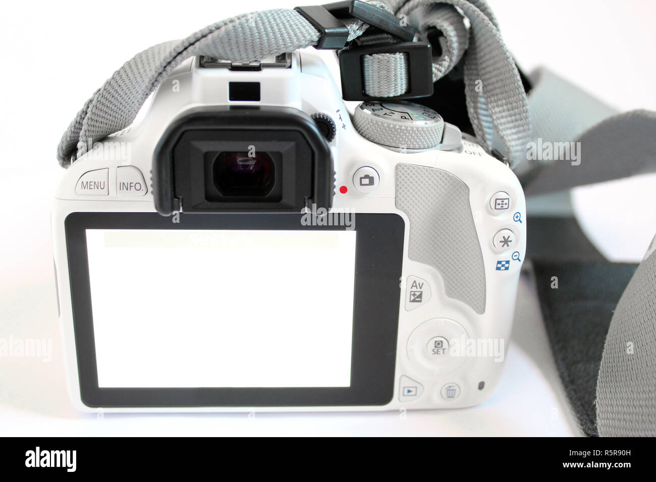 Fotocamera reflex digitale reflex a lente singola bianco Foto Stock