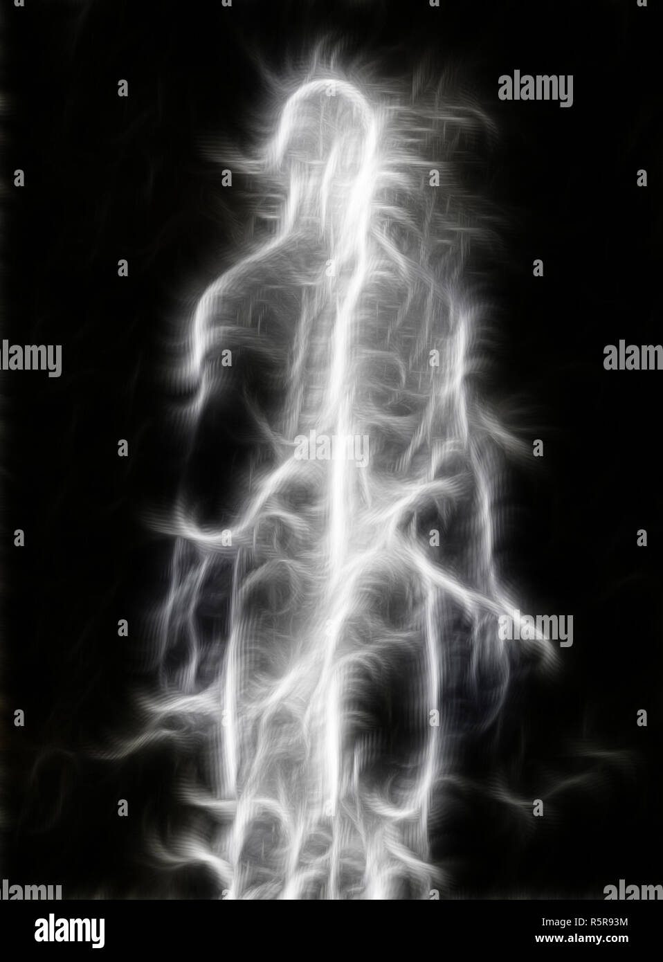 Figura astratta design. Anima umana, spirito o aura Foto Stock